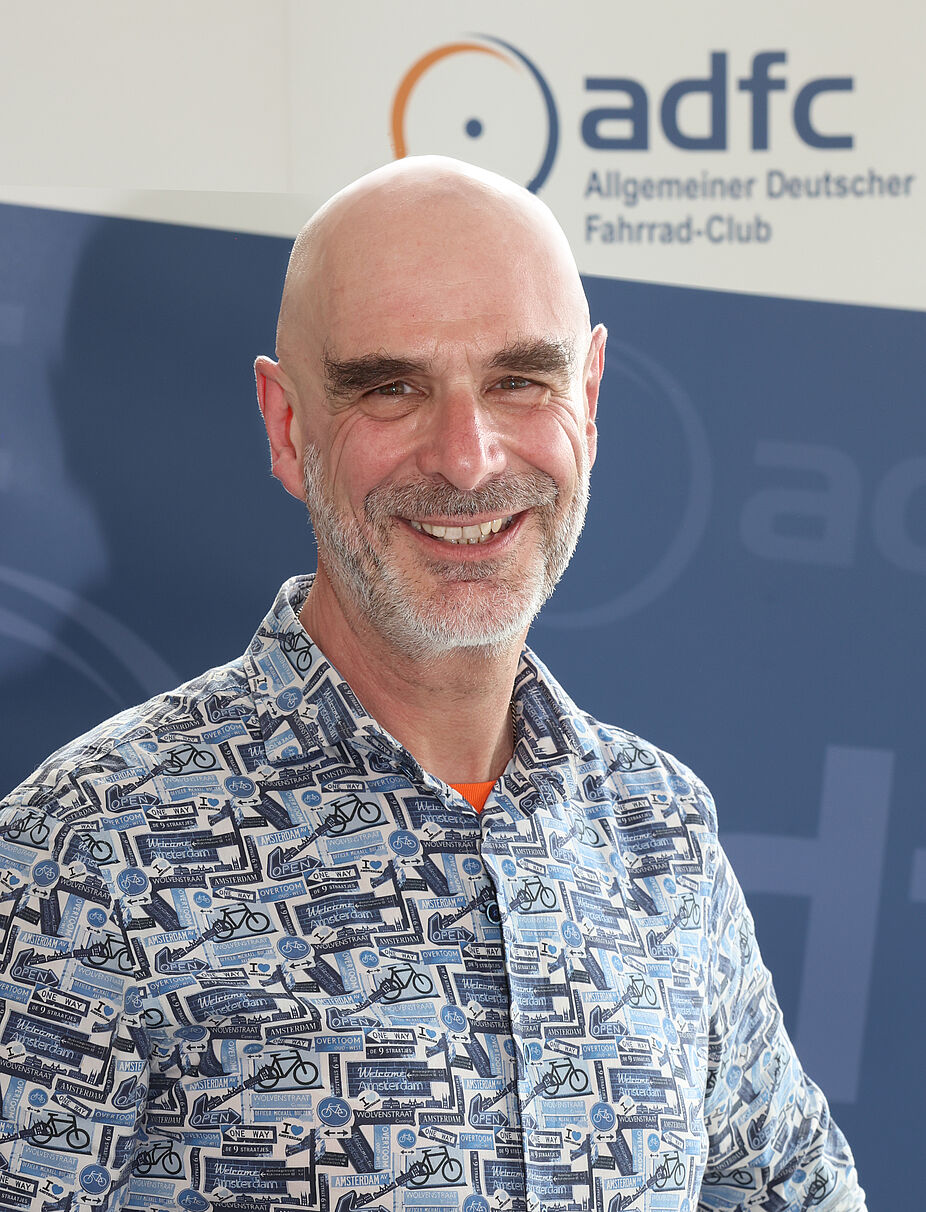 Portrait Axel Fell, Landesvorsitzender des Fahrrad-Clubs ADFC NRW